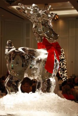 24.  Ice sculpture at the Christmas Day brunch at the Lodge.