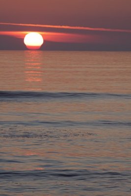 1.  Sunrise over a quiet sea.