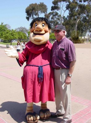 2005 San Diego, Balboa Park  with the Friar