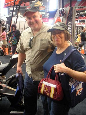 Stephen and Judy at the KTM display