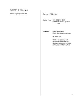 Porsche BOSCH MFI Manual - Check, Measure and Adjust - Page 7