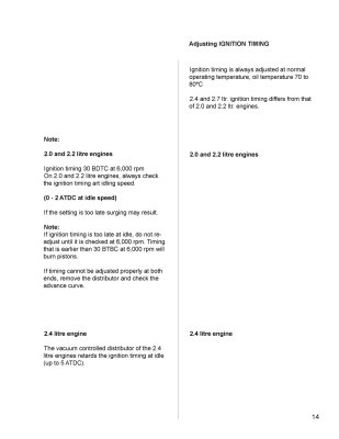 Porsche BOSCH MFI Manual - Check, Measure and Adjust - Page 14
