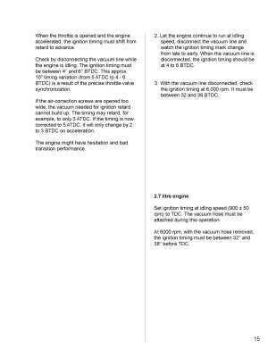 Porsche BOSCH MFI Manual - Check, Measure and Adjust - Page 15