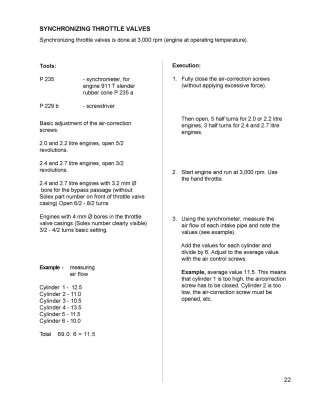 Porsche BOSCH MFI Manual - Check, Measure and Adjust - Page 22