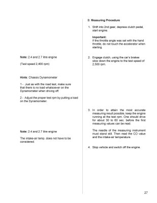 Porsche BOSCH MFI Manual - Check, Measure and Adjust - Page 27