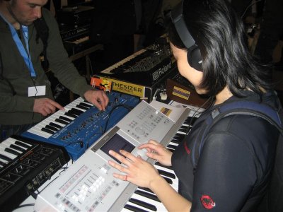 Ling laying down a beat!