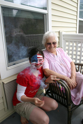 4th of July - Grace and Grandmom-2
