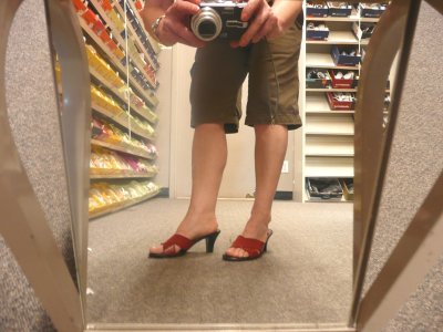shopping for sandals