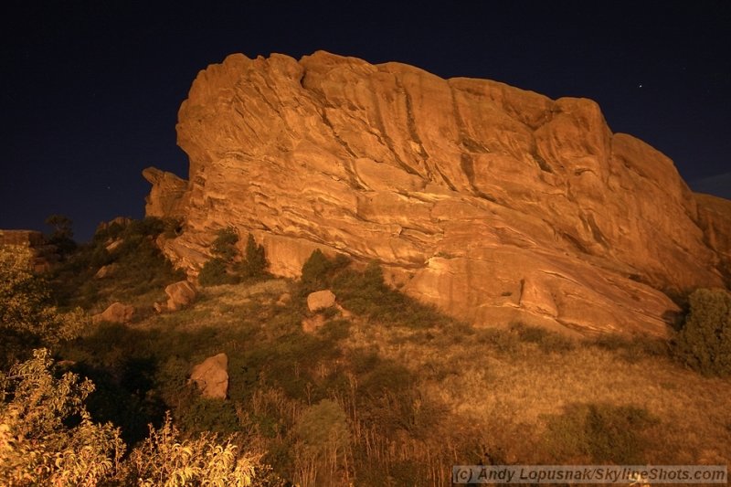 Red Rocks at Night
