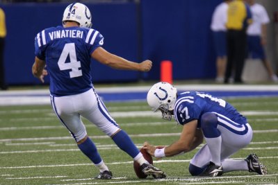 Indianapolis Colts kicker Adam Vinatieri