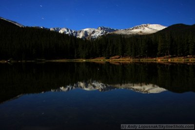 Lake Echo near Denver at night