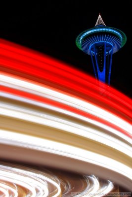 Seattle Space Needle at Night