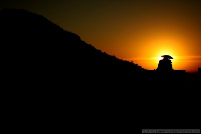 Sunrise over El Paso and the Sun Bowl
