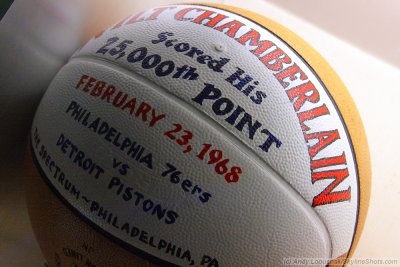 Wilt Chamberlain's 25,000th point basketball