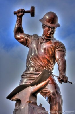 Boilermaker Sculpture in HDR in front of Ross-Ade Stadium - West Lafayette, IN