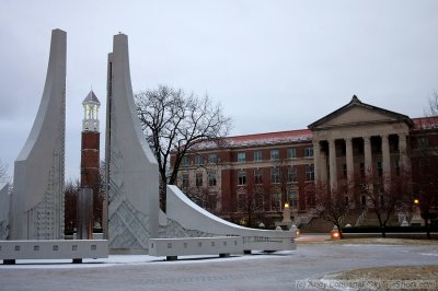 Purdue Bell Tower, Engineering Fountian & Hovde Hall - West Lafayette, IN