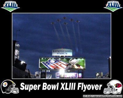 Super Bowl XLIII flyover from the Thunderbirds