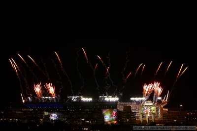 Super Bowl XLIII fireworks after the Pittsburgh Steelers beat the Arizona Cardinals 27-23