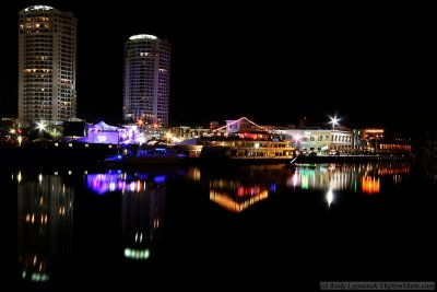 Reflections of Tampa's Channelside - site of Bud Bowl 2009
