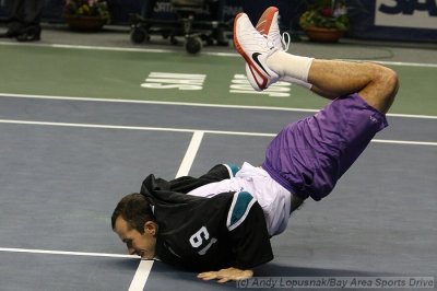 Radek Stepanek celebrates his 2009 SAP Open
