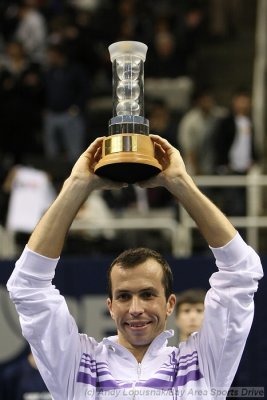 Radek Stepanek celebrates his 2009 SAP Open