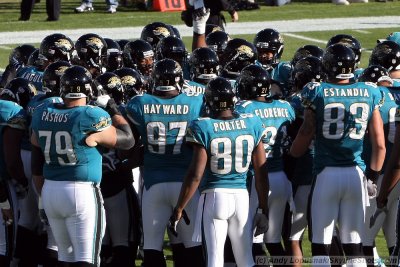 Jacksonville Jaguars huddle