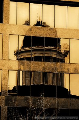 Reflection of the Old State Capital in Springfield, IL