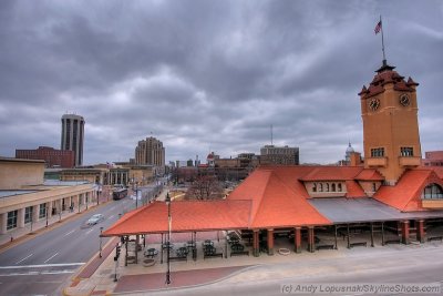 Springfield's Union Sqaure and downtown in HDR