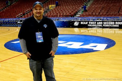 Me at the 2009 NCAA 1st & 2nd round games in Philadelphia (March 21, 2009)