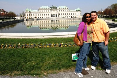 Me & Bethany in front of Belvedere Palace