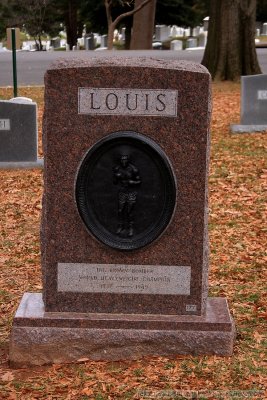 Former heavyweight boxing champion Joe Louis' grave at Tomb of the Unknown Soldier at Arlington National Cemetary