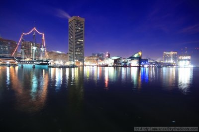 Baltimore Inner Harbor at Night