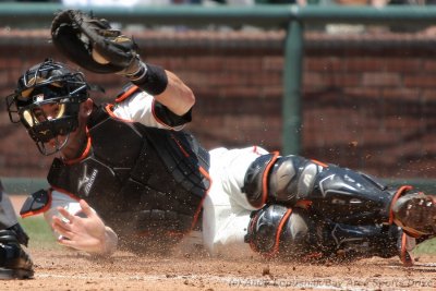 San Francisco Giants catcher Eli Whiteside