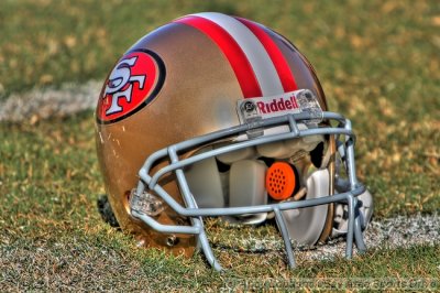 San Francisco 49ers helmet in HDR