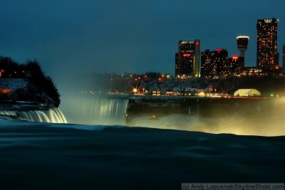 Niagara Falls at Night from USA