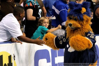 Tampa Bay Storm mascot - Storm Dawg