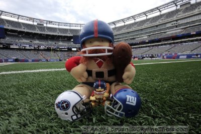 NFL Huddles: New York Giants huddles figures at the New Meadowlands Stadium