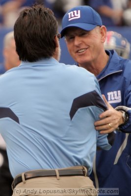 The head coaches: Tennessee's Jeff Fisher and NY's Tom Coughlin