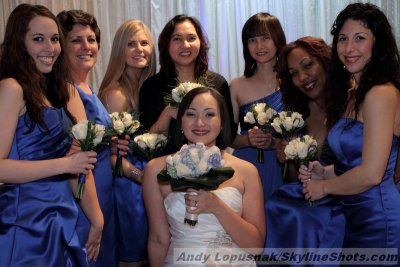 Kathleen Cartwright with her bridal party