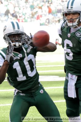 NY Jets WR Santonio Holmes and QB Mark Sanchez