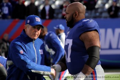 NY Giants head coach Tom Coughlin