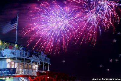 Fireworks over the Steamboat Natchez