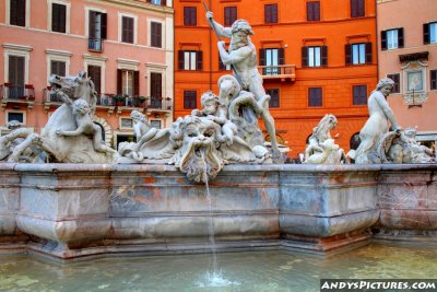 Berninis Fountain of Neptune - Piazza Navona