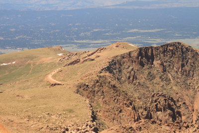 Vehicles ascending Pike's Peak