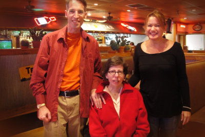 John, Barb and Theresa at Lonestar... Yummy dinner and good times!