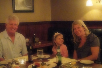 Brother, Tom, his granddaughter Chloe or Calista and Tom's daughter Lisa