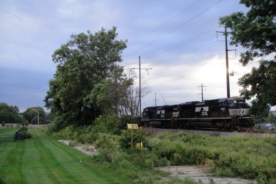 View of train from the Depot's parking lot