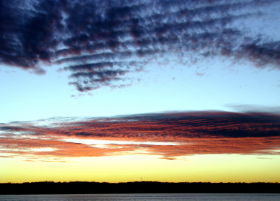 Sunset with Red Clouds