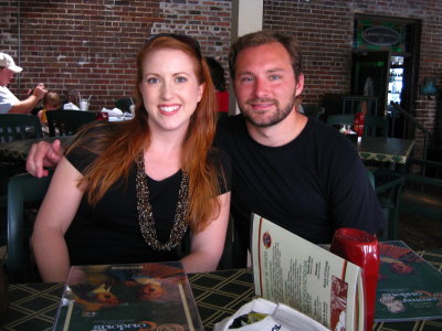 Hayley and Dan at downtown restaurant