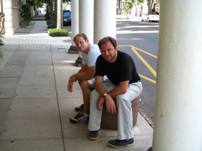 Tim and Dan downtown - September 2009